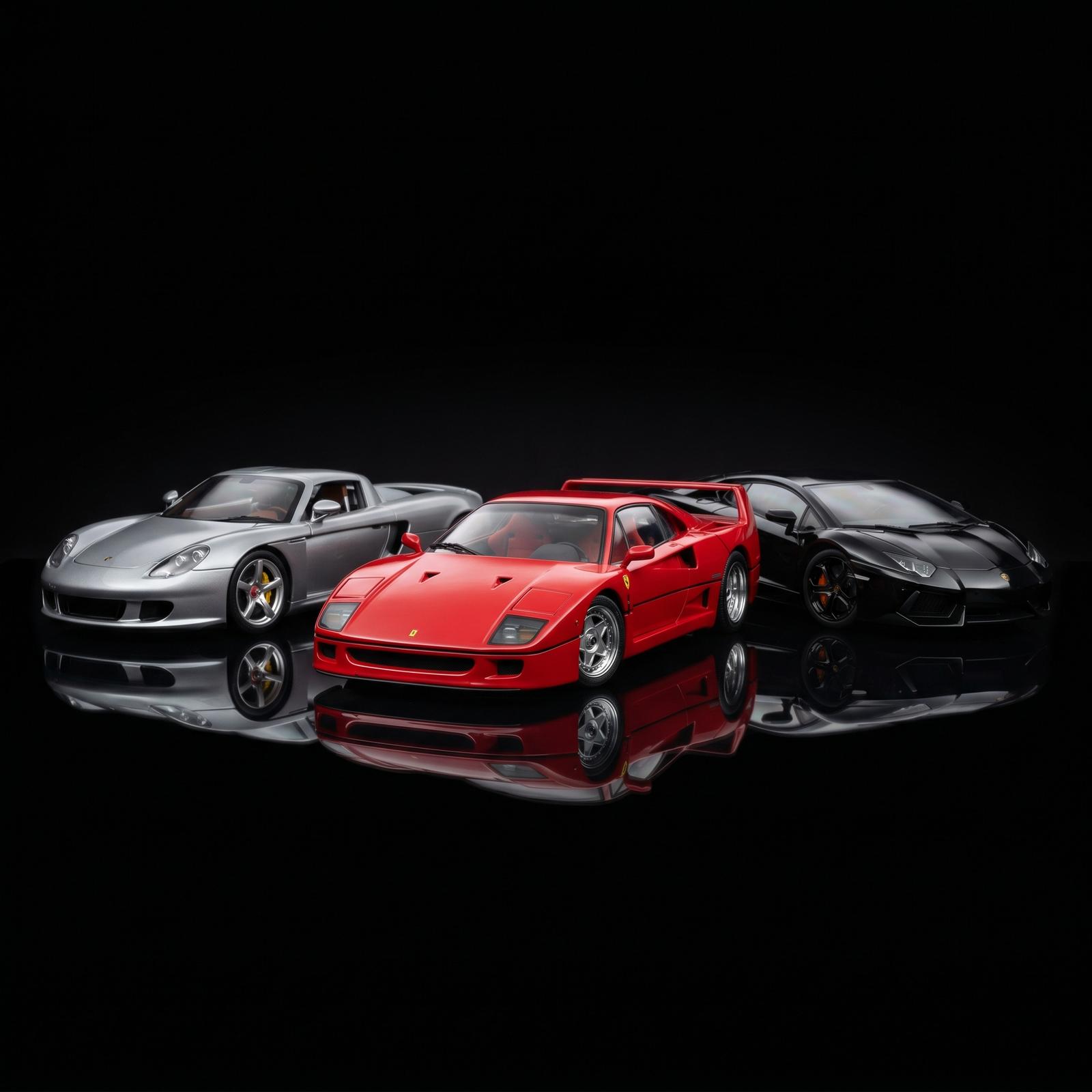 Nové kovové modely áut — Porsche, Lamborghini a Ferrari v mierke 1:18