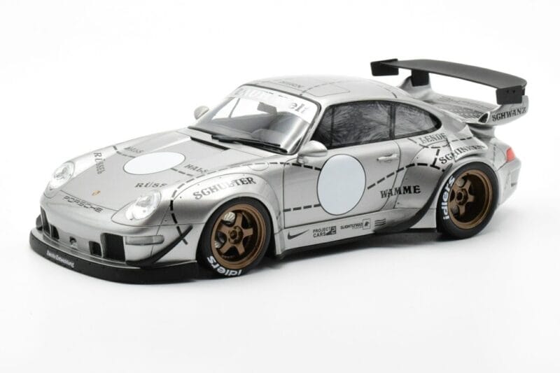 Porsche 911 993 RWB Silver Phantom Ázijská Edícia GT Spirit 1:18