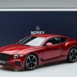 Bentley Bentley Continental GT Bonbónová Červená Norev 1:18 1:18 Kov