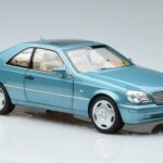 Mercedes Mercedes CL600 C140 Modrý Metalický Norev 1:18 1:18 Kov