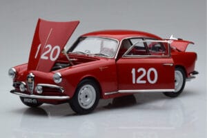 Alfa Romeo Giulietta SV #120 Mille Miglia 1956 Kyosho 1:18 08957A Kov – obrázok 2 z 9