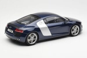 Audi R8 4.2 FSI V8 Modrý Kyosho 1:18 09213BL Kov – obrázok 3 z 8