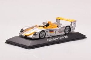 Audi R8 Infineon #2 Winner ALMS Petit Le Mans 2002 Minichamps 1:43 400021382 Kov – obrázok 2 z 4