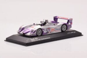 Audi R8 LMP900 #28 F. Biela / P. Kaffer / A. McNish 12 Hours of Sebring Winner 2004 Minichamps 1:43 4000412328 Kov – obrázok 2 z 4