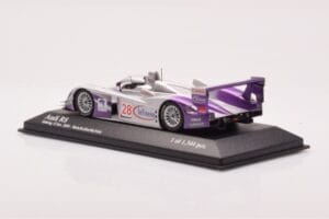 Audi R8 LMP900 #28 F. Biela / P. Kaffer / A. McNish 12 Hours of Sebring Winner 2004 Minichamps 1:43 4000412328 Kov – obrázok 3 z 4