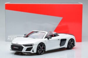 Audi R8 Spyder Performance Biely Kengfai 1:18 VAKF-0351 Kov – obrázok 11 z 11