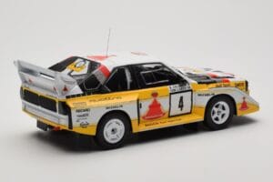 Audi Sport Quattro S1 E2 #4 S. Blomqvist / B. Cederberg Rally 1000 Lakes 1985 IXO 1:18 18RMC161A Kov – obrázok 2 z 6