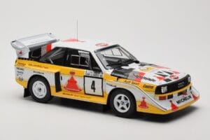 Audi Sport Quattro S1 E2 #4 S. Blomqvist / B. Cederberg Rally 1000 Lakes 1985 IXO 1:18 18RMC161A Kov – obrázok 4 z 6