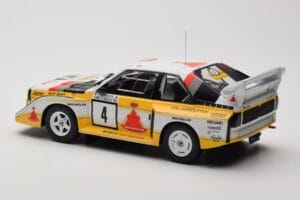 Audi Sport Quattro S1 E2 #4 S. Blomqvist / B. Cederberg Rally 1000 Lakes 1985 IXO 1:18 18RMC161A Kov – obrázok 5 z 6