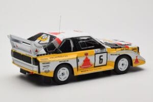 Audi Sport Quattro S1 E2 #6 H. Mikkola / A. Hertz Rally 1000 Lakes 1985 IXO 1:18 18RMC161B Kov – obrázok 2 z 6