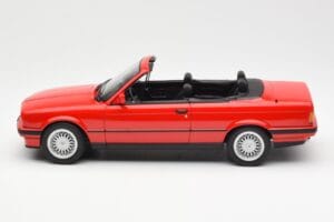 BMW 318i E30 Kabriolet Červený Norev 1:18 183210 Kov – obrázok 3 z 6