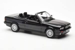 BMW 325i E30 Kabriolet Čierny Metalíza Norev 1:18 183211 Kov – obrázok 4 z 6