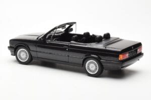 BMW 325i E30 Kabriolet Čierny Metalíza Norev 1:18 183211 Kov – obrázok 5 z 6