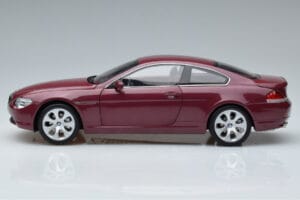 BMW 645Ci E63 Tmavo Červený Kyosho 1:18 08701CR Kov – obrázok 4 z 7