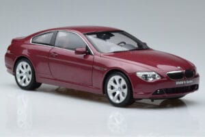 BMW 645Ci E63 Tmavo Červený Kyosho 1:18 08701CR Kov – obrázok 5 z 7