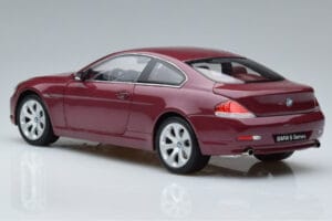 BMW 645Ci E63 Tmavo Červený Kyosho 1:18 08701CR Kov – obrázok 6 z 7