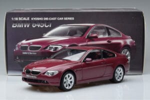 BMW 645Ci E63 Tmavo Červený Kyosho 1:18 08701CR Kov – obrázok 7 z 7