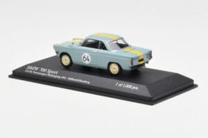 BMW 700 Sport #64 Hulbusch / Stausberg 12 Hours of Nurburgring 1961 Minichamps 1:43 400612364 Kov – obrázok 3 z 4