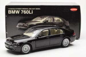BMW 760Li E66 Čierny Kyosho 1:18 08572BK Kov – obrázok 9 z 9