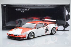 BMW M1 Equipe Dominique Lacaud #84 H. Stuck / Burger / D. Lacaud 24 Hours of Le Mans 1980 Minichamps 1:18 155802984 Kov – obrázok 6 z 6