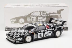 BMW M1 #111 Team MK Motorsport J-L. Witmeur / Krankenberg / Libert 24 Hours of Le Mans 1986 Minichamps 1:18 180862911 Kov – obrázok 8 z 8