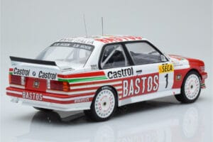 BMW M3 E30 Bastos #1 R. Ravaglia / E. Pirro / E. Van de Poele 24 Hours of Spa 1991 IXO 1:18 18RMC081A Kov – obrázok 2 z 6