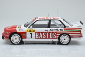 BMW M3 E30 Bastos #1 R. Ravaglia / E. Pirro / E. Van de Poele 24 Hours of Spa 1991 IXO 1:18 18RMC081A Kov – obrázok 3 z 6