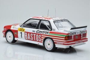 BMW M3 E30 Bastos #1 R. Ravaglia / E. Pirro / E. Van de Poele 24 Hours of Spa 1991 IXO 1:18 18RMC081A Kov – obrázok 5 z 6