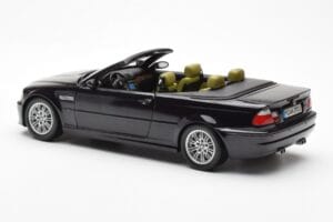 BMW M3 E46 Kabriolet Čierny Kyosho 1:18 80430024431 Kov – obrázok 7 z 8