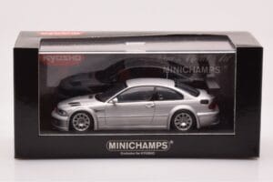 BMW M3 E46 GTR Street Strieborný Minichamps 1:43 403012105 Kov – obrázok 4 z 4