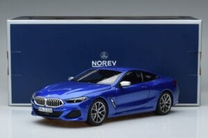 BMW M850i G15 Modrý Metalíza Norev 1:18 183286 Kov – obrázok 7 z 7