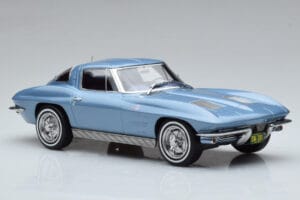 Chevrolet Corvette C2 Sting Ray Modrý Norev 1:18 189050 Kov – obrázok 4 z 6