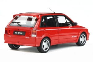 Citroen AX Sport Červený Otto 1:18 OT799 Živica – obrázok 2 z 5