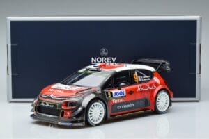 Citroen C3 WRC #9 S. Lefebvre / G. Moreau Tour de Corse 2017 Norev 1:18 181633 Kov – obrázok 6 z 6