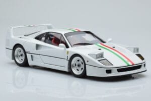 Ferrari F40 Perleťová Biela Italy Kyosho 1:18 08416PWT-G Kov – obrázok 6 z 8