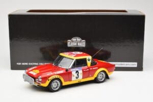 Fiat 124 Abarth #3 Barbasio / Sodano East African Safari Rally 1974 Sun Star 1:18 4952 Kov – obrázok 8 z 8