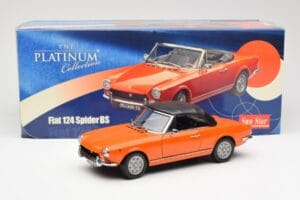 Fiat 124 BS Oranžový Sun Star 1:18 4906 Kov – obrázok 8 z 8