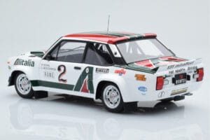 Fiat 131 Abarth Alitalia #2 W. Röhrl / C. Geistdörfer Rally Monte Carlo 1978 Kyosho 1:18 08376G Kov – obrázok 7 z 10