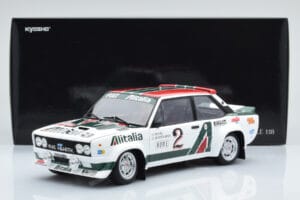 Fiat 131 Abarth Alitalia #2 W. Röhrl / C. Geistdörfer Rally Monte Carlo 1978 Kyosho 1:18 08376G Kov – obrázok 10 z 10