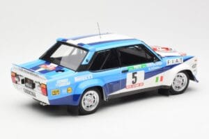 Fiat 131 Abarth #5 Team Fiat Works Rally Portugal 1980 Kyosho 1:18 08376A Kov – obrázok 3 z 8