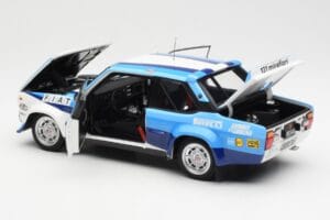 Fiat 131 Abarth #5 Team Fiat Works Rally Portugal 1980 Kyosho 1:18 08376A Kov – obrázok 5 z 8