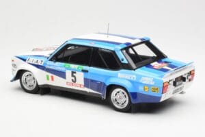Fiat 131 Abarth #5 Team Fiat Works Rally Portugal 1980 Kyosho 1:18 08376A Kov – obrázok 7 z 8