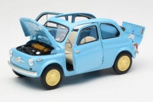 Fiat Nuova 500 Celeste Modrý Kyosho 1:18 08966LB Kov – obrázok 2 z 8