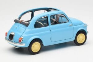 Fiat Nuova 500 Celeste Modrý Kyosho 1:18 08966LB Kov – obrázok 3 z 8
