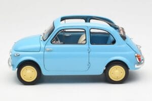 Fiat Nuova 500 Celeste Modrý Kyosho 1:18 08966LB Kov – obrázok 4 z 8