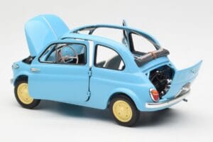 Fiat Nuova 500 Celeste Modrý Kyosho 1:18 08966LB Kov – obrázok 5 z 8