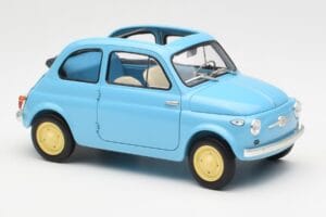Fiat Nuova 500 Celeste Modrý Kyosho 1:18 08966LB Kov – obrázok 6 z 8