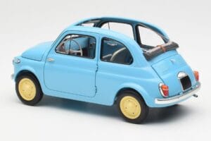 Fiat Nuova 500 Celeste Modrý Kyosho 1:18 08966LB Kov – obrázok 7 z 8