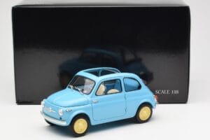 Fiat Nuova 500 Celeste Modrý Kyosho 1:18 08966LB Kov – obrázok 8 z 8