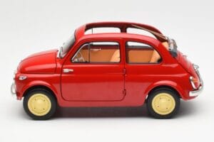 Fiat Nuova 500 Coral Červený Kyosho 1:18 08966R Kov – obrázok 4 z 8